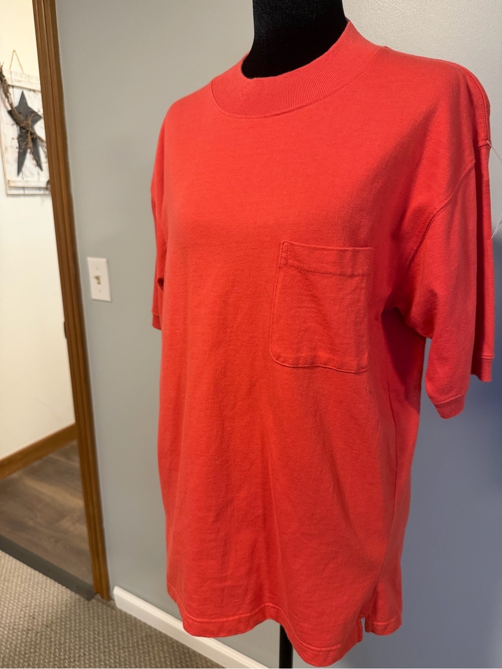 Vintage GAP Coral Pocket Tee Oversized Boxy Cotton Top Size S